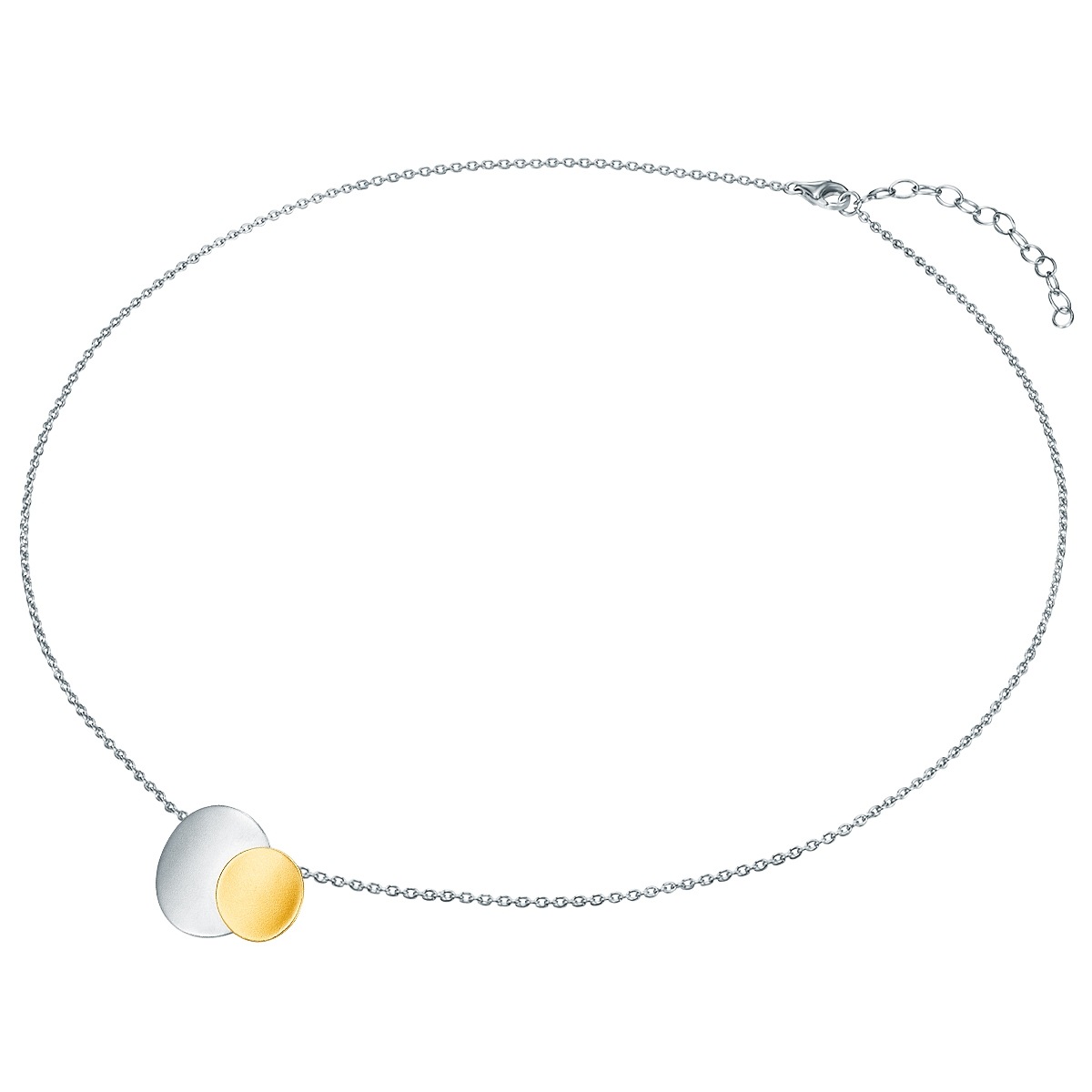 Halskette Sterling Silber in Silber/Gelbgold
