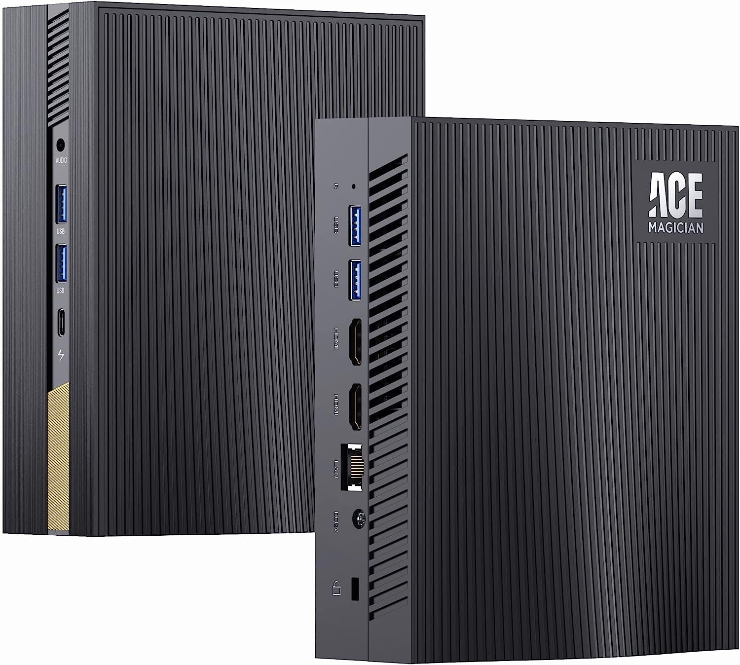ACEMAGICIAN Mini-PC (Intel 12450H, 16 GB RAM, 512 GB SSD, Mini Desktop PC mit 4K UHD 4,4 GHz Type C BT 5.2 WiFi6 60HZ ‎LGA 1700)