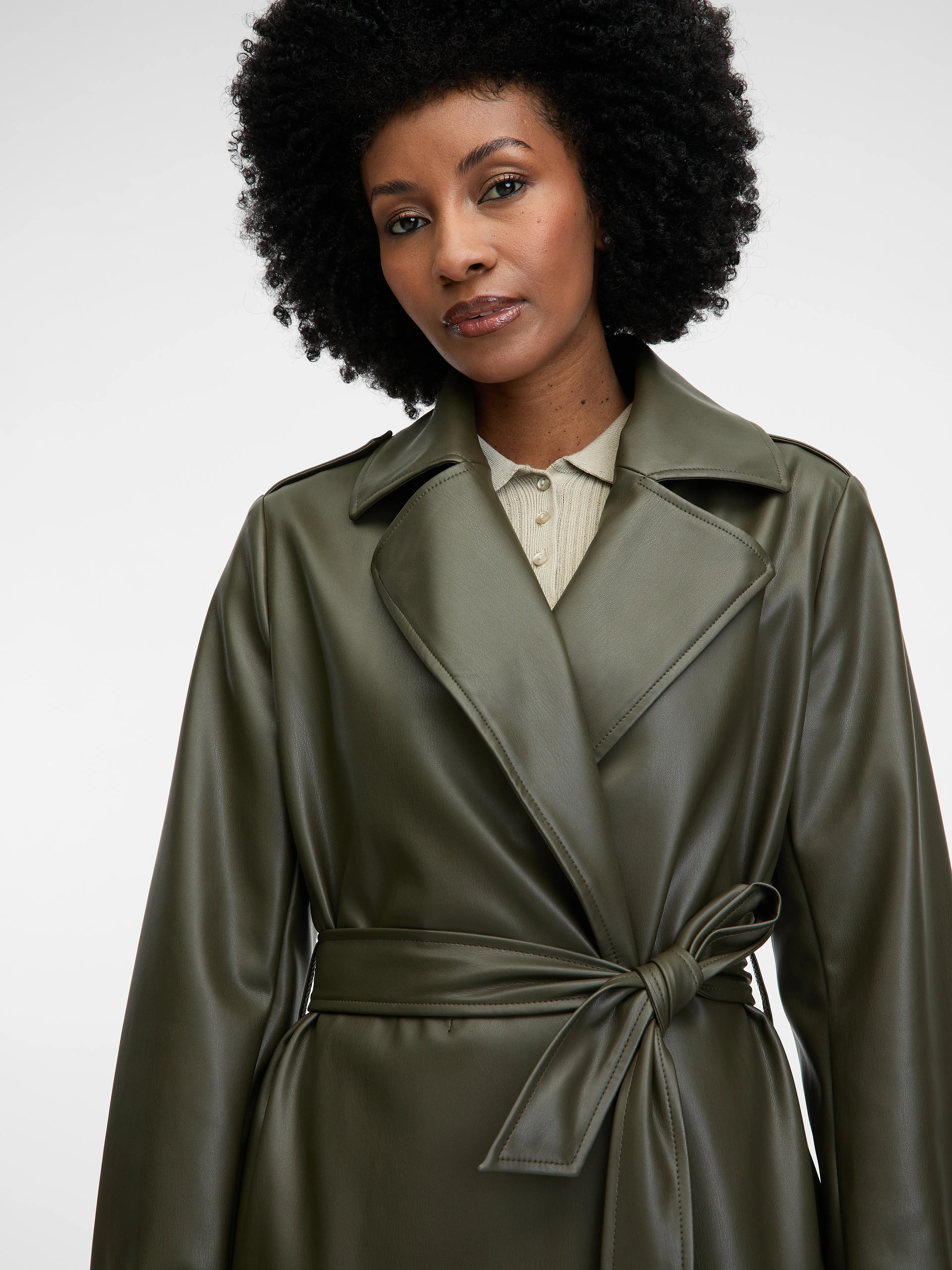 Khakifarbener Damen-Trenchcoat ORSAY