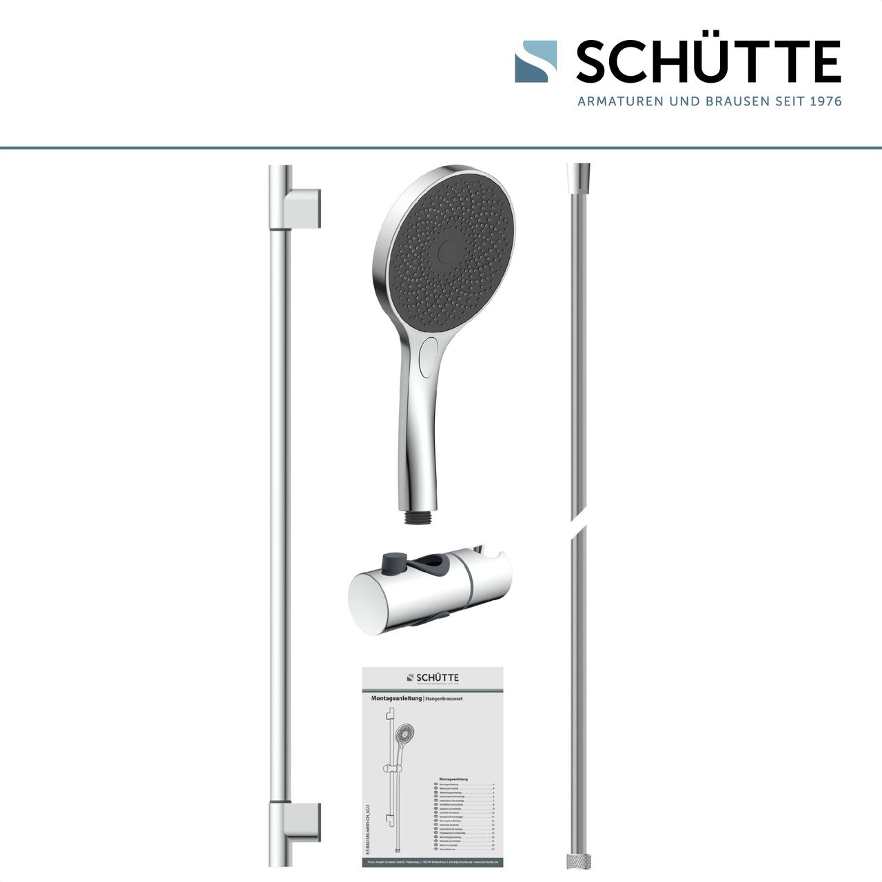 Schütte CAPRI Stangenbrauseset, Chrom