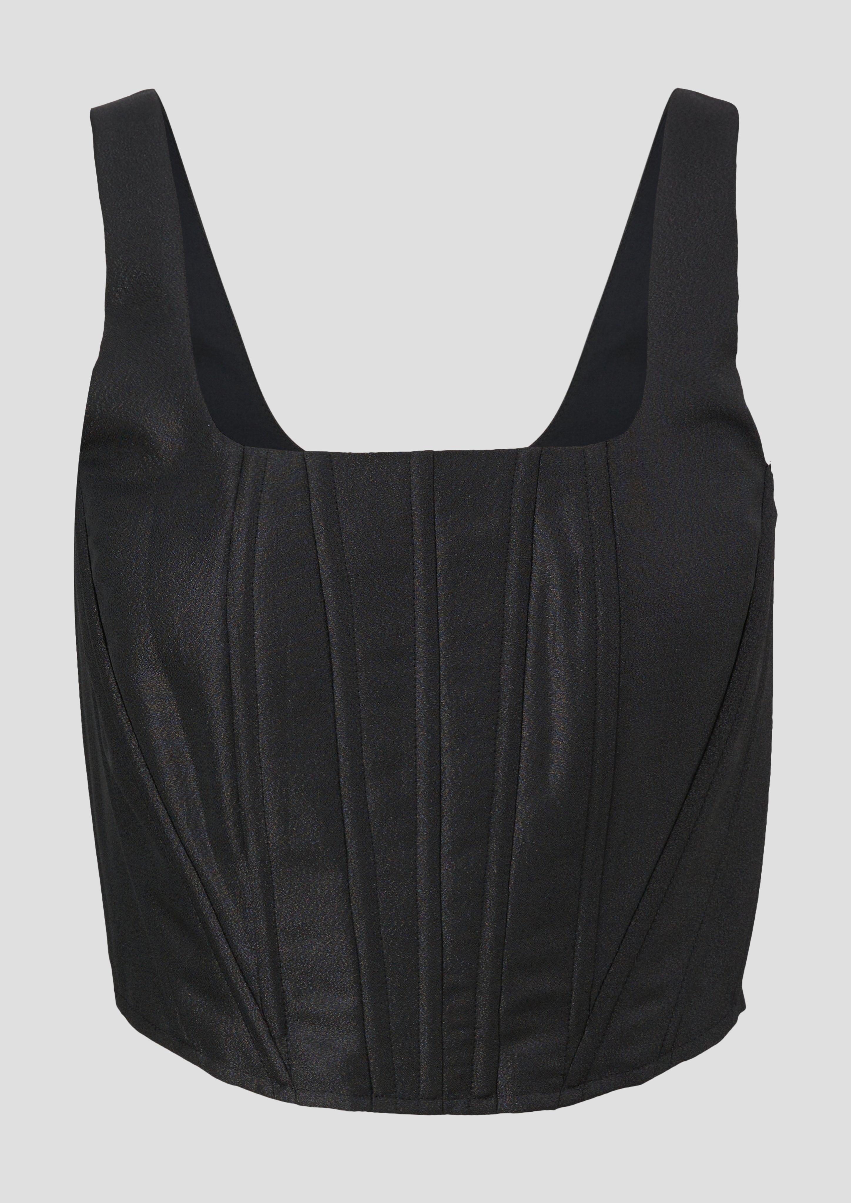 Korsett-Top mit metallisiertem Garn | QS x ELIF  2135067-9999