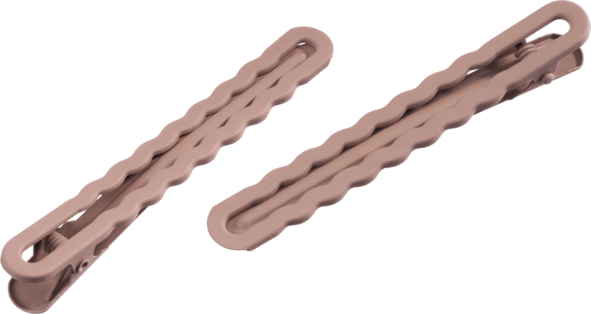 Haarclips braun gewellt, 2 St