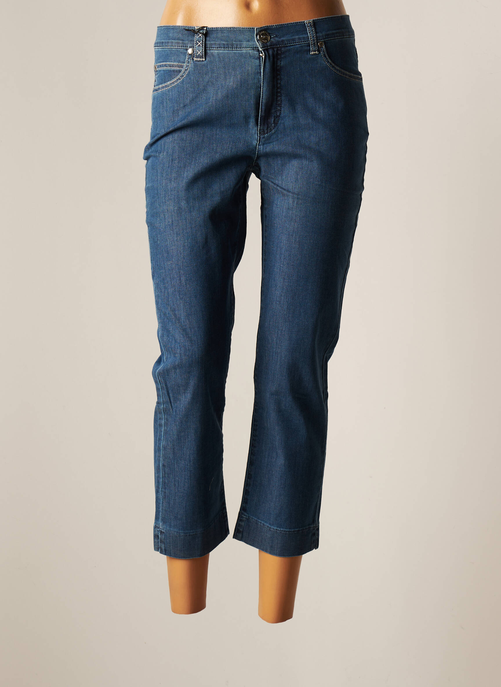 Dismero Jeans Coupe Slim Femme couleur bleu