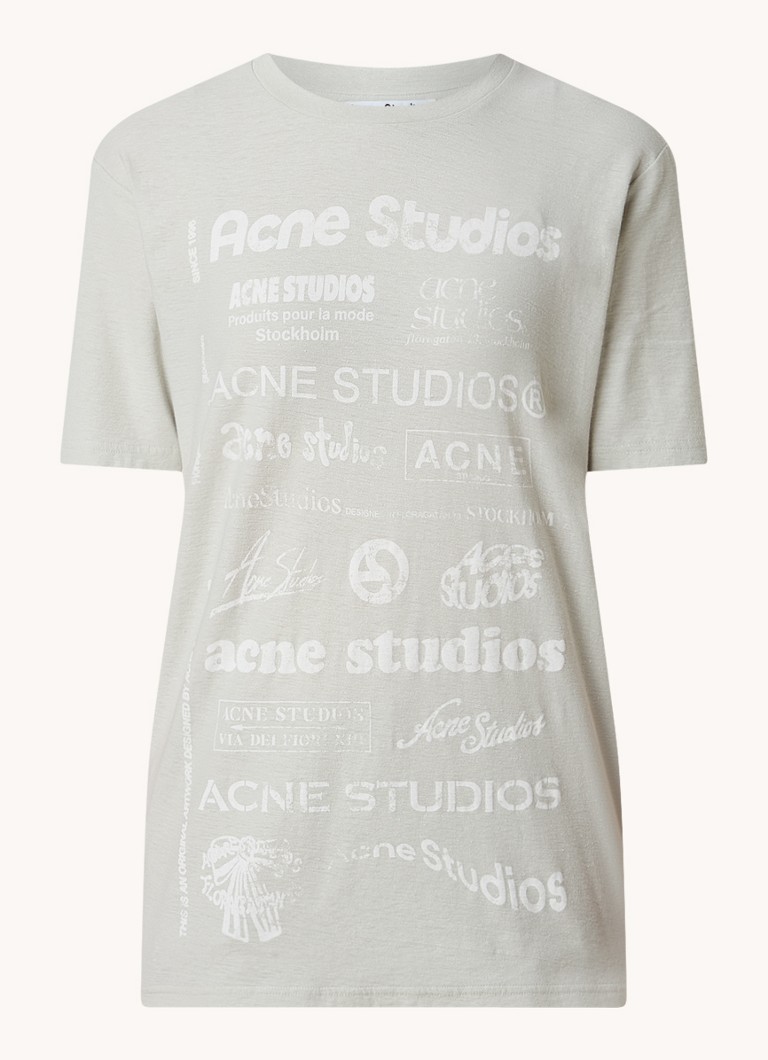 Μπλούζα Acne Studios από οργανικό βαμβάκι με λογότυπο και τύπωμα στο πίσω μέρος