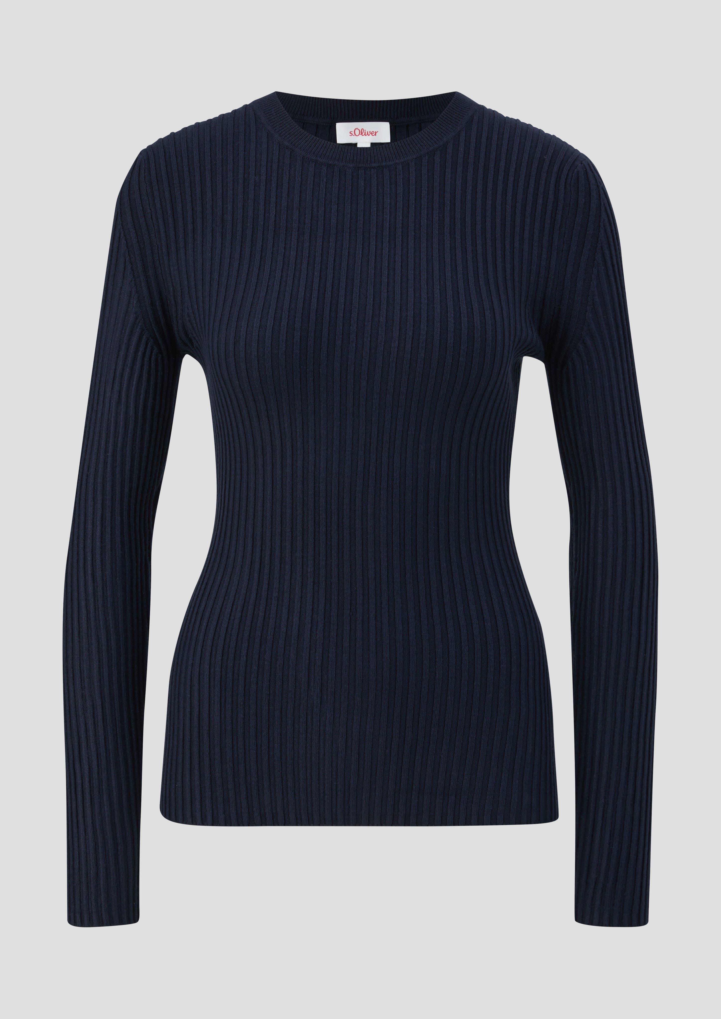 Rippstrickpullover aus Viskosemix  2145866-5959