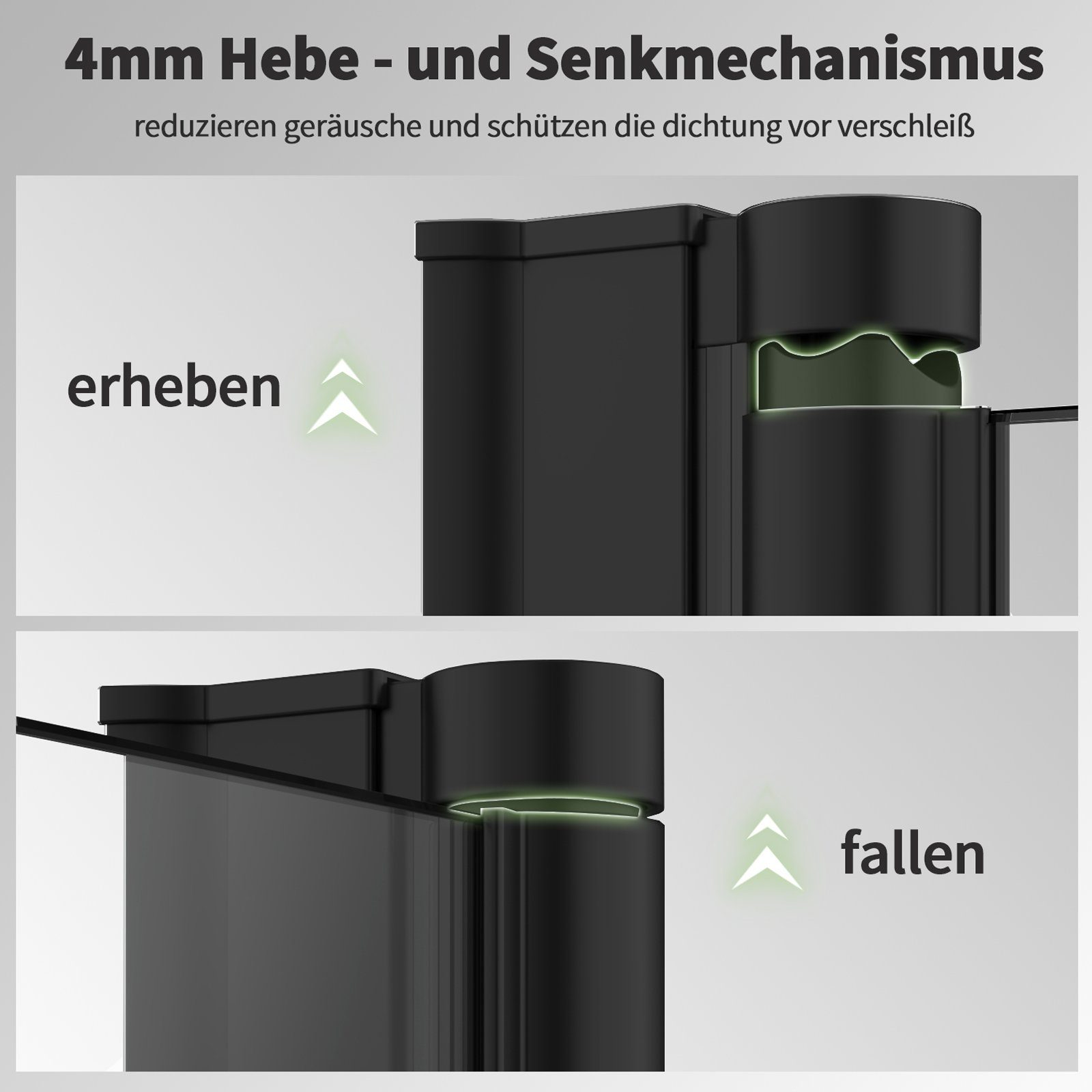 GOEZES Badewannenfaltwand BxH:100x140 110x140 120x140cm Badewannenaufsatz 2 teilig 180° faltbar, 5mm Sicherheitsglas beideseitig Nano, Verstellber Aluprofile, Rechts-und Links montierbar
