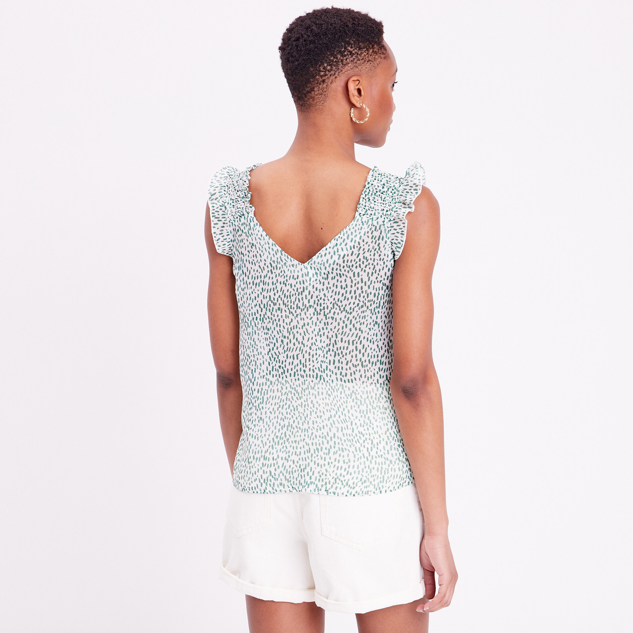 Blouse sans manches blanc femme | Cache Cache