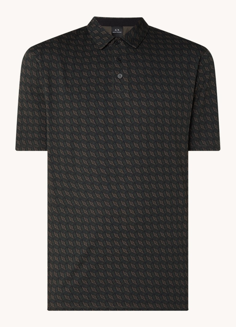 Polo Armani Exchange de corte regular com estampa gráfica