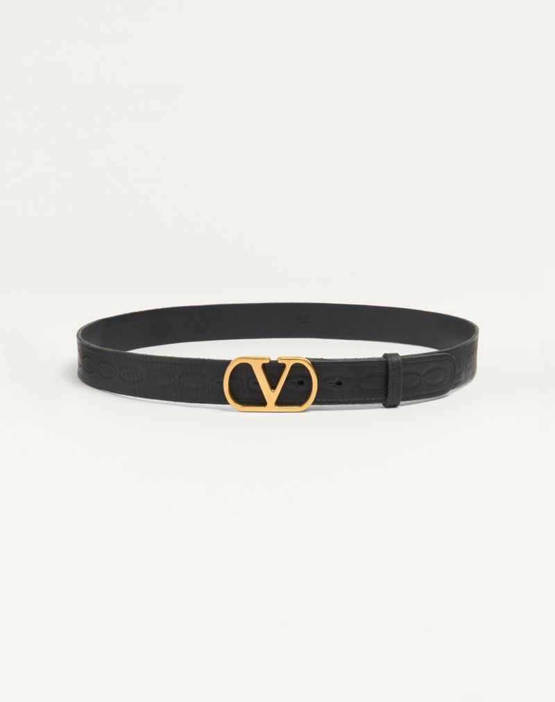 Cinto exclusivo VLogo em couro de bezerro 30 mm
