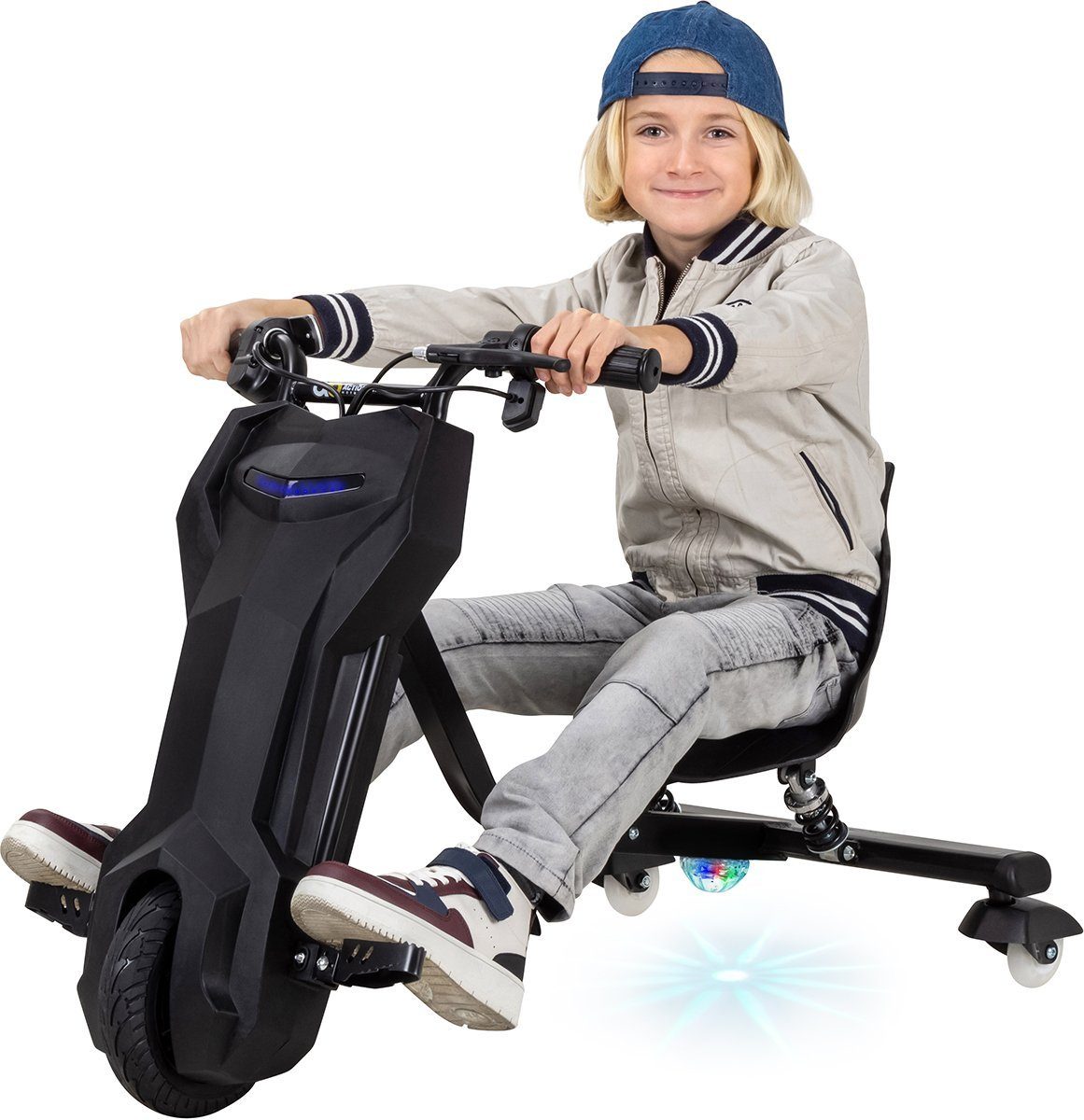 Actionbikes Motors three-wheel scooter drift scooter Drifter 360, 15.00 km/h, 250 watts - LED 360° wheels - suspension - 3 levels - drift trike