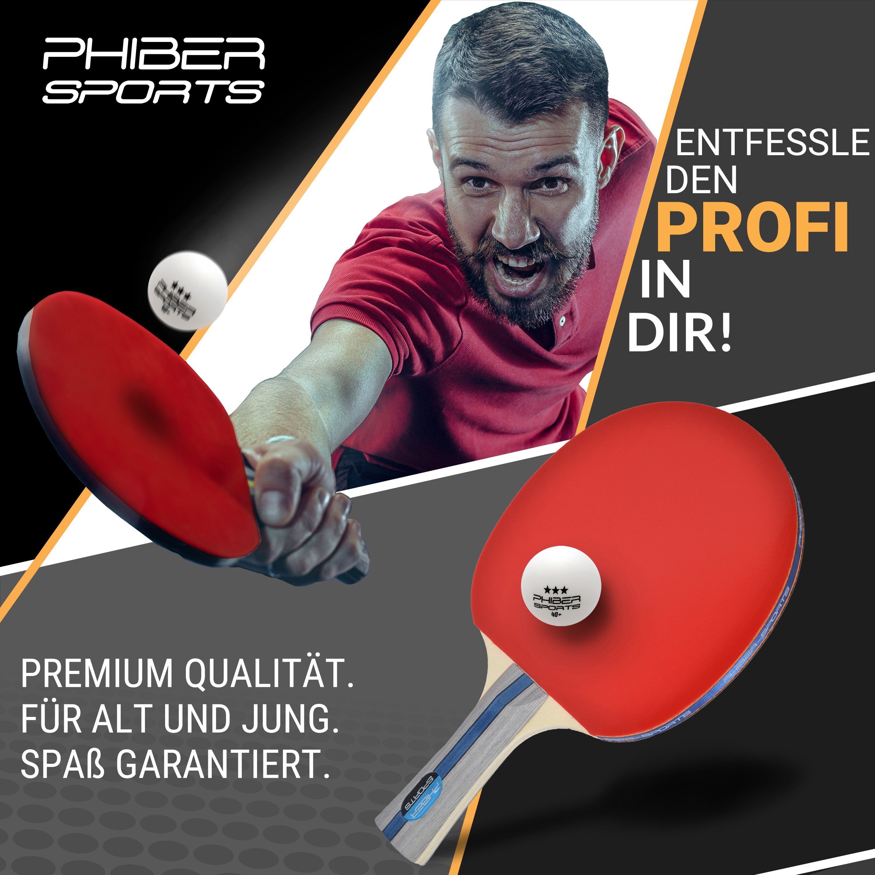 PHIBER-SPORTS Tischtennisball Weiß 3 Stern [24 Stück] - Ideal für Anfänger, Familien und Profis (Set, 24 weiße 3 STERN Tischtennisbälle), Nach Wettbewerbsrichtlinien produziert