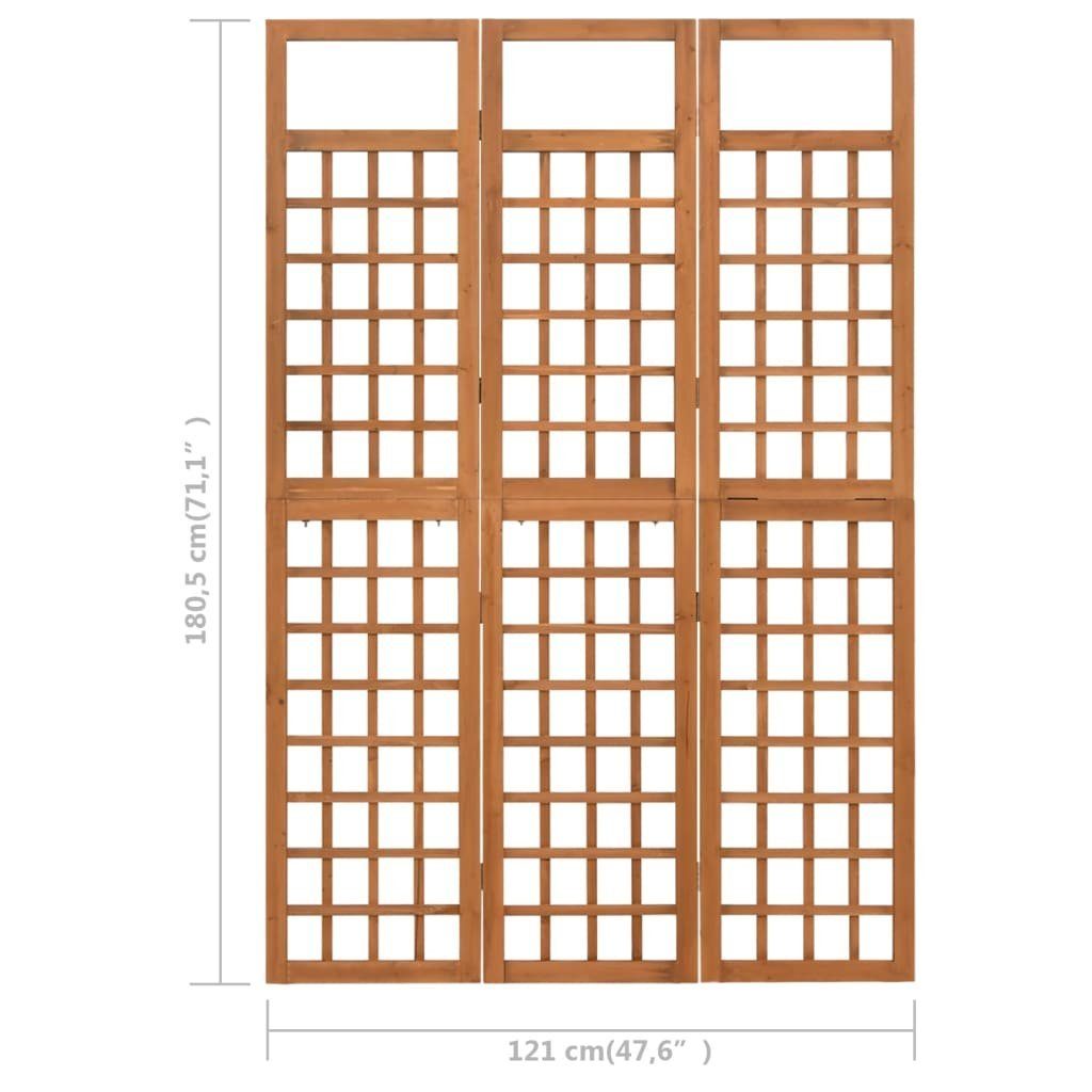 vidaXL Raumteiler 3-tlg. Paravent/Spalier Massivholz Tanne 121x180,5 cm, 1-tlg.