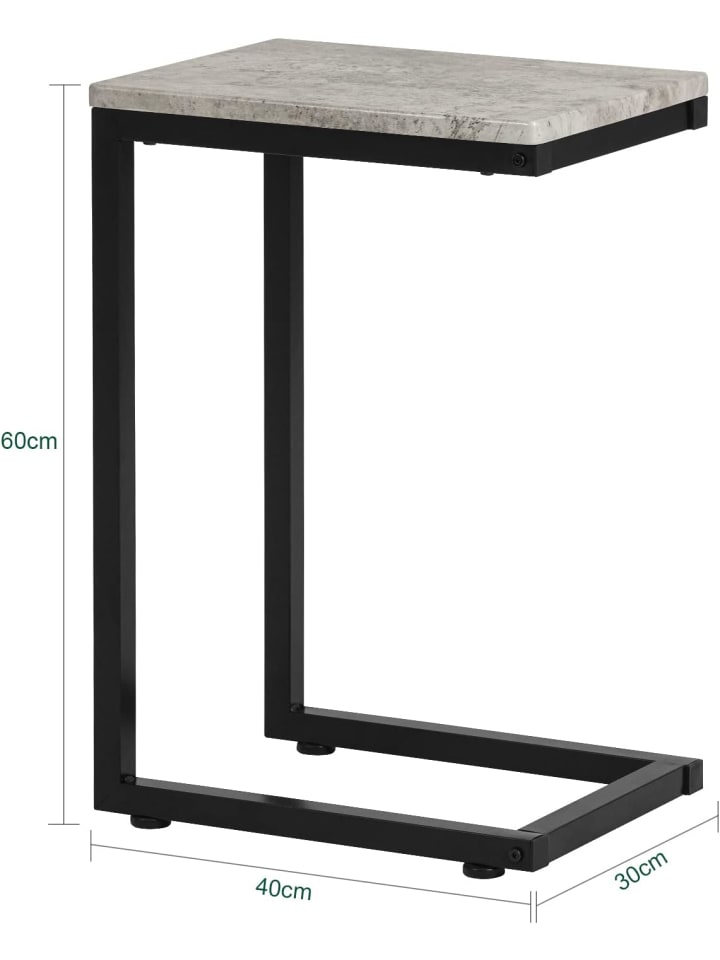 SoBuy Betttisch in Hellgrau - (B)30 x (H)60 x (T)40cm günstig kaufen onesize