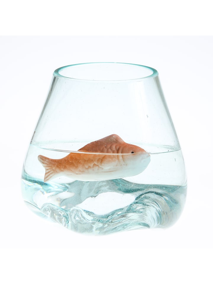 MARELIDA Teichdeko Fisch Dekofigur schwimmend Porzellan L: 15,5cm in orange günstig kaufen onesize