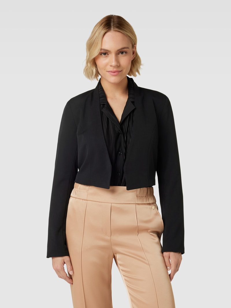 Cropped Blazer mit offener Vorderseite Modell 'HER' in schwarz