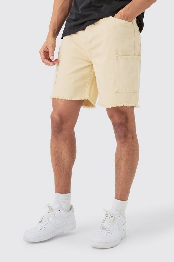 Lockere Jeansshorts mit Cargo-Taschen