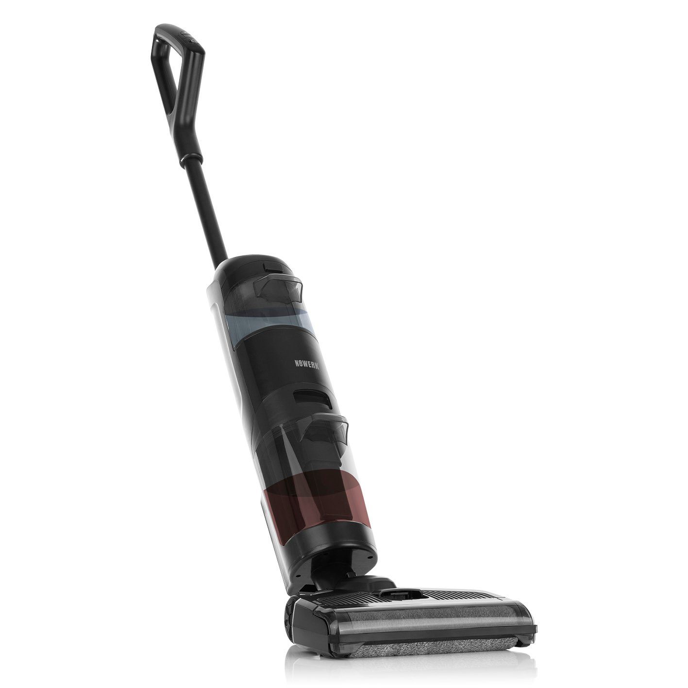 N8WERK Nass-Trocken-Sauger Akku Bodenreiniger mit Saugfunktion - 220W - schwarz, Saugwischer Nasssauger Staubsauger