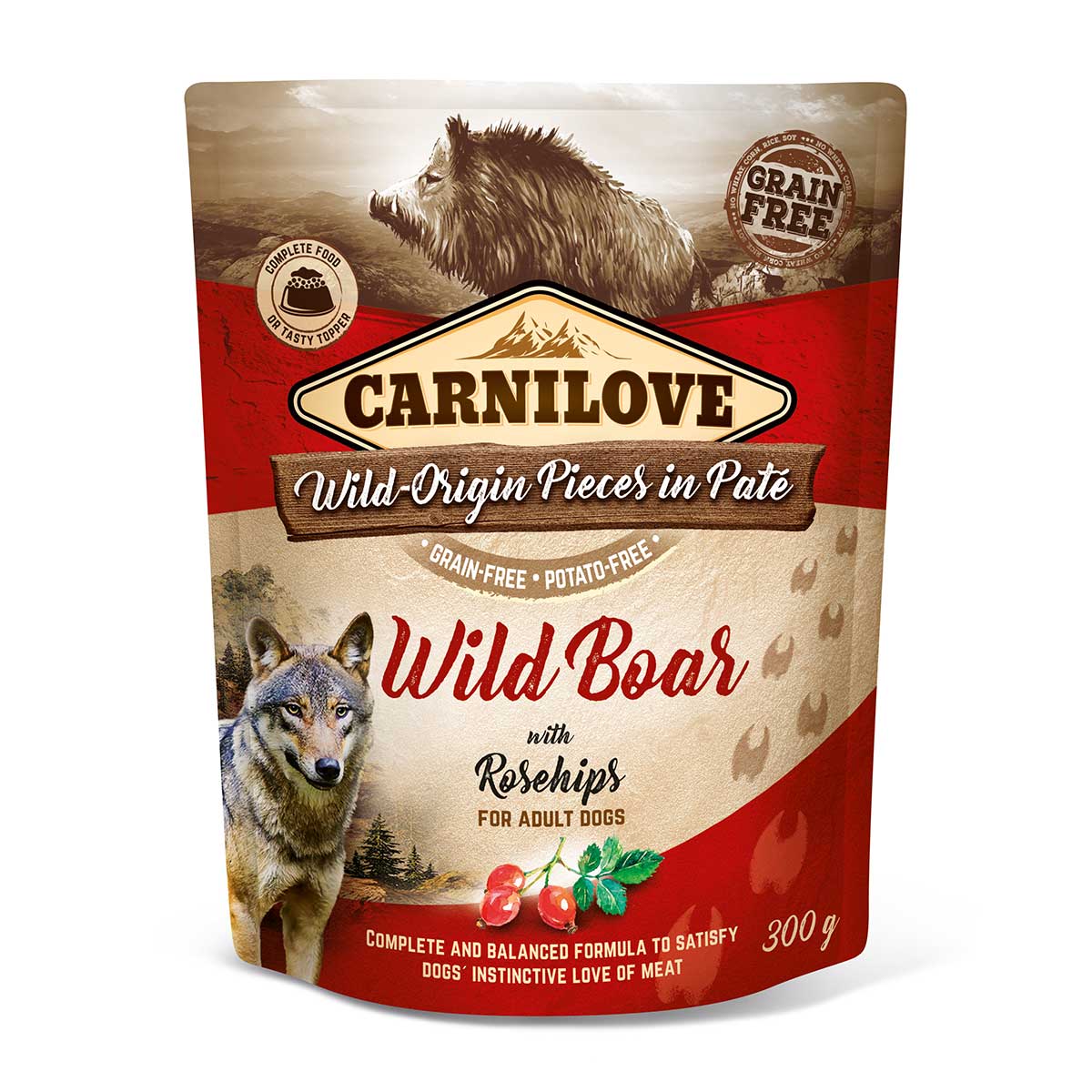 Carnilove Dog Pouch Paté - Wild Boar with Rosehips bei ZooRoyal
