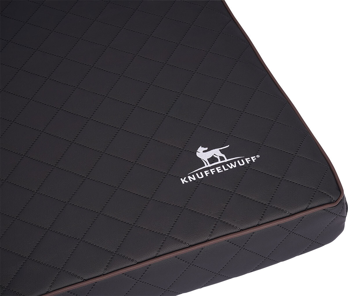 Knuffelwuff Hundematten Knuffelwuff Orthopädische Hundematte Juna aus laser-gestepptem Kunstleder schwarz XXXL