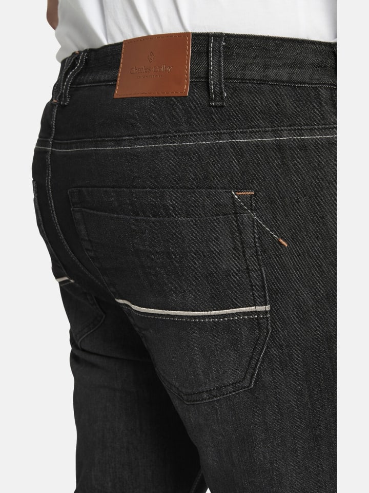 Charles Colby Tiefbundjeans BARON CASSANDER in schwarz günstig kaufen