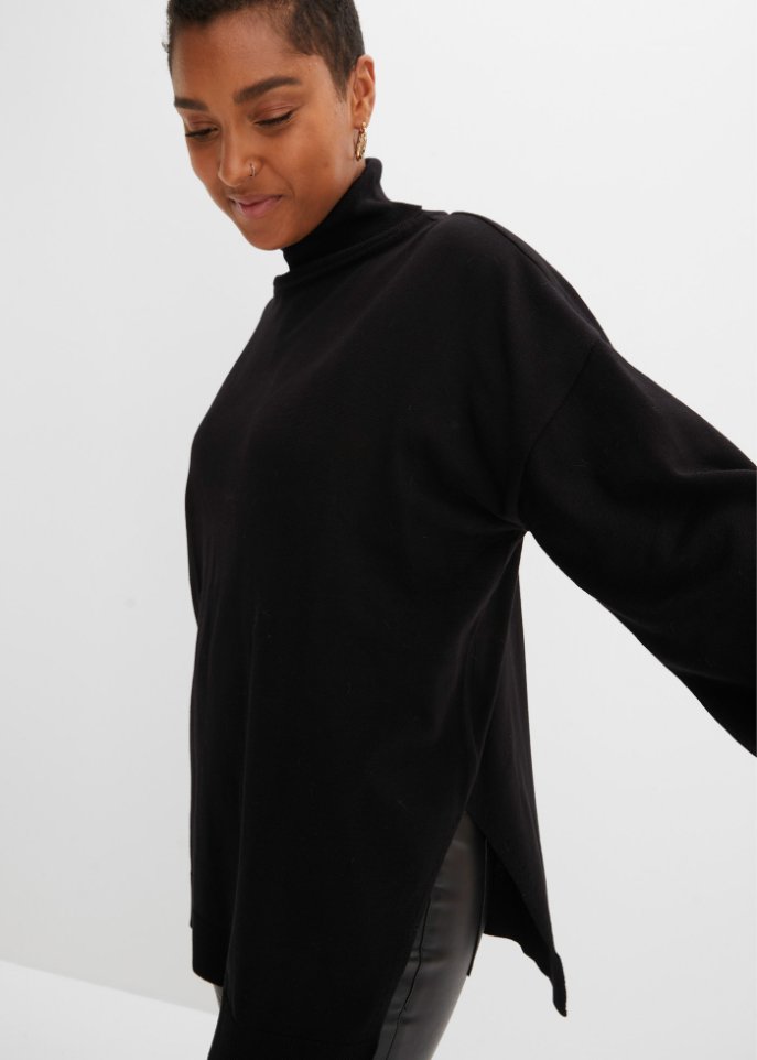 Langer Rollkragenpullover