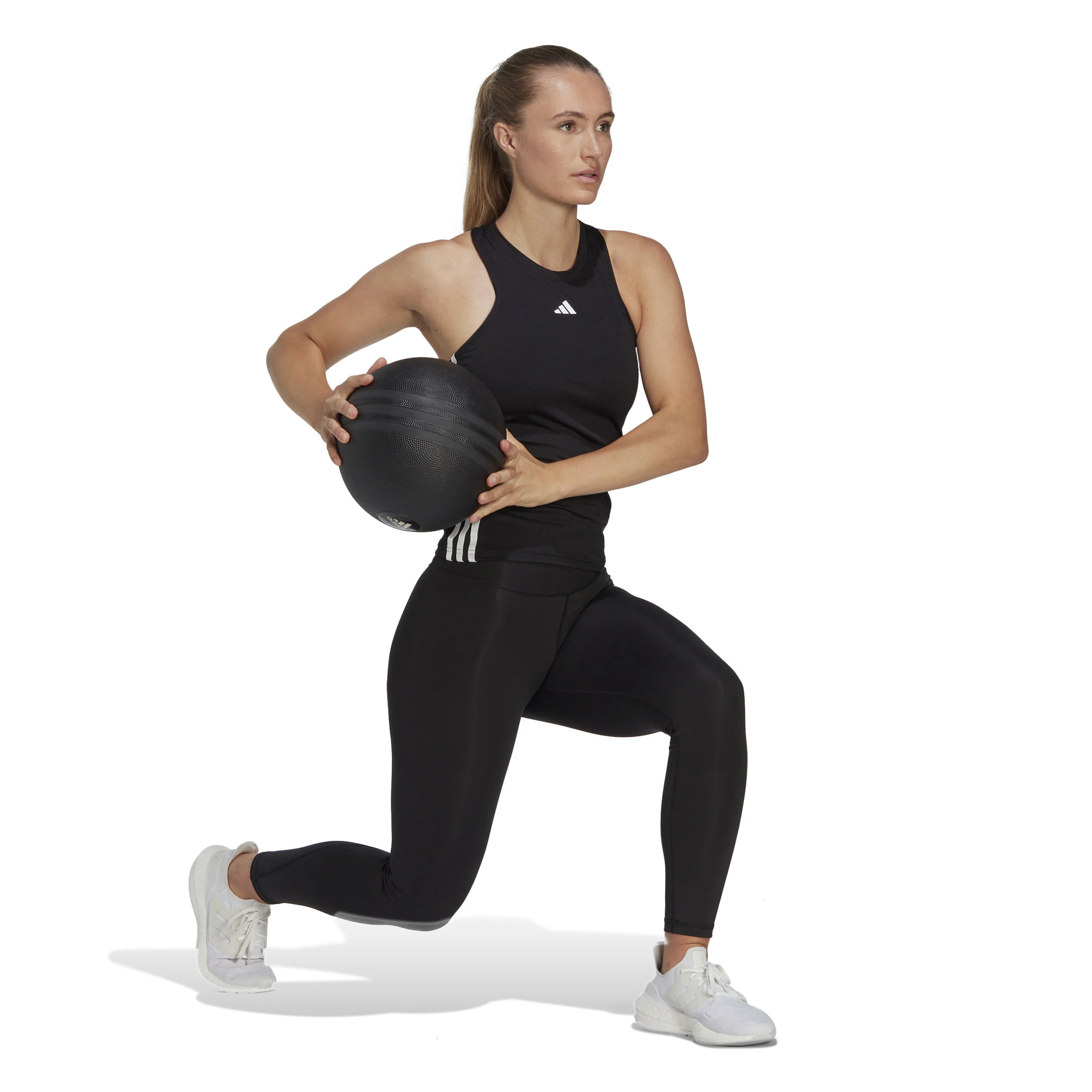 Essentials AEROREADY Train Regular 3-Stripes Tank-Top Damen - Schwarz