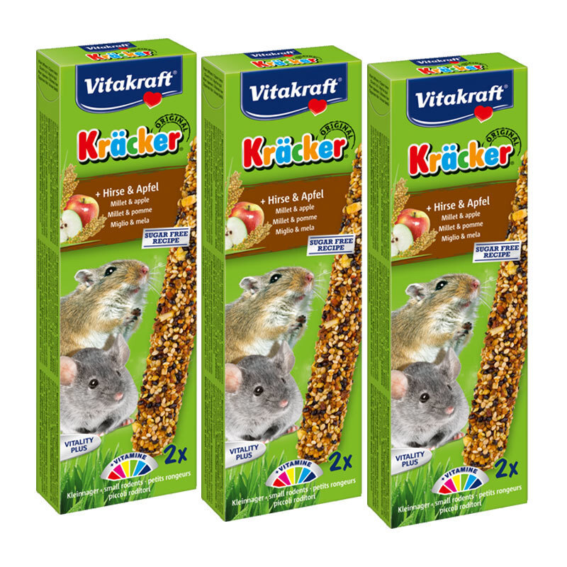 Vitakraft Snacks Vitakraft Kräcker Maus Corn&Fruit 3x2er