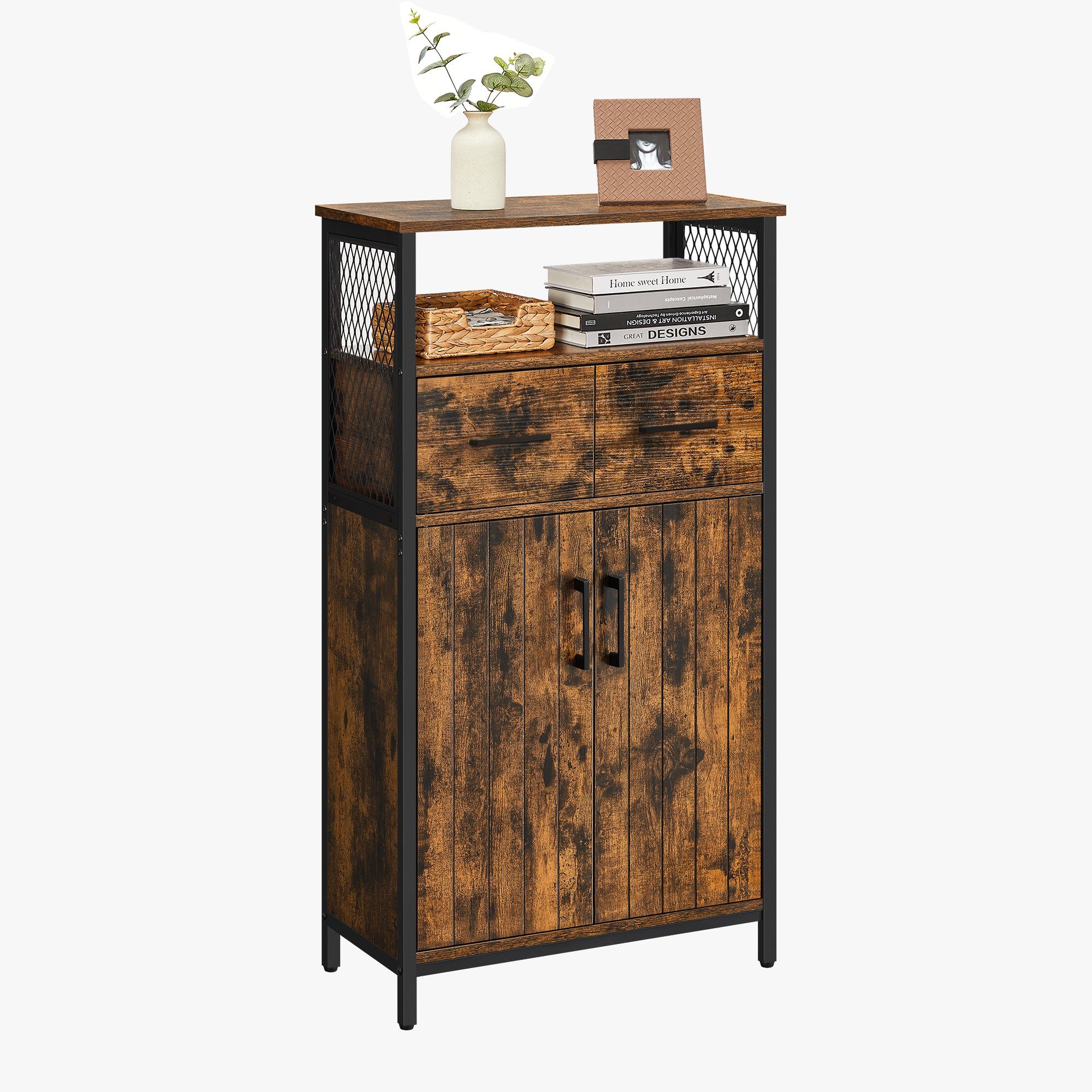 VASAGLE Highboard Sideboard, verstellbare Ablage, 108 x 60 x 30 cm