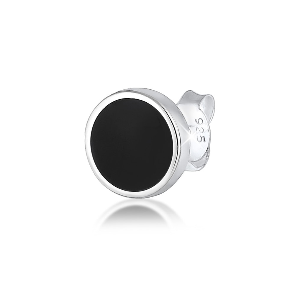 KUZZOI KUZZOI Boucles d'Oreilles tendance de base Cercle Geo émail 925/1000 Boucles d'oreilles