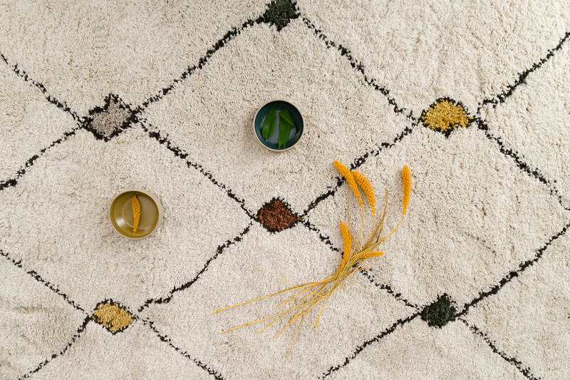 Tapis deco shaggy GEMS