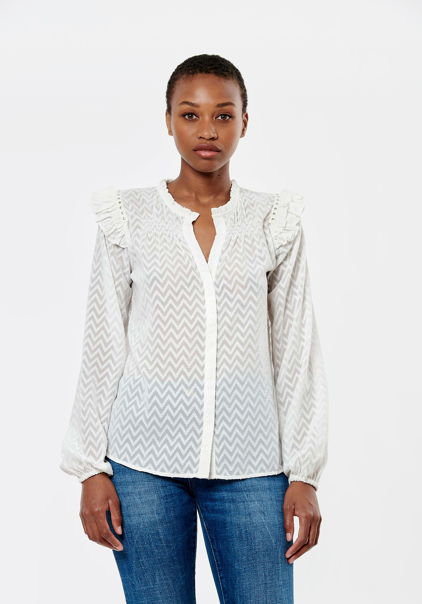 BROOK  Blouse blanche femme