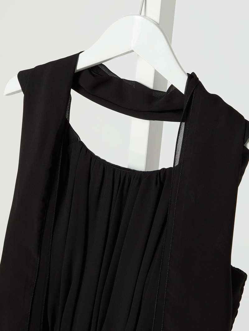 Maxikleid aus Chiffon in schwarz
