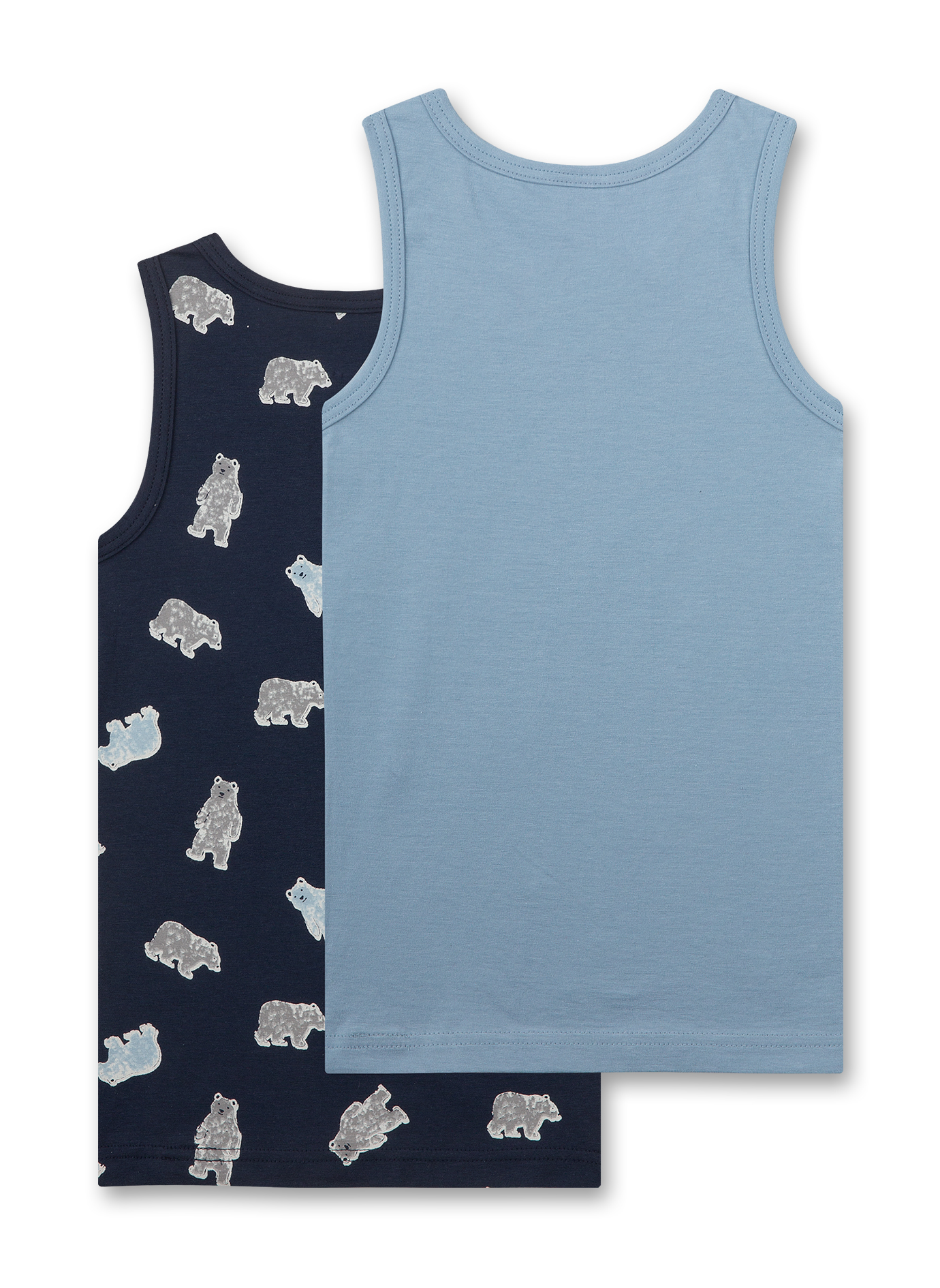 Jungen-Unterhemd (Doppelpack) Blau