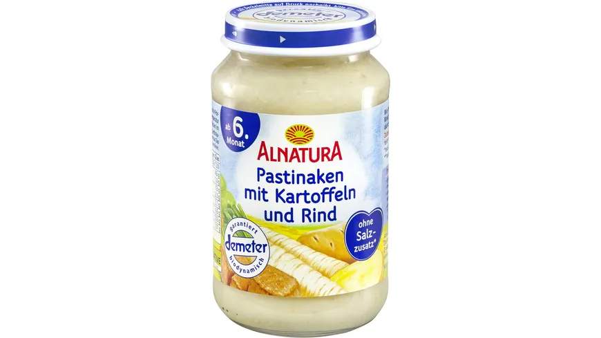 Alnatura Bio Pastinake-Kartoffel-Rind, Babygläschen (ab 6. Mon.) 190 g