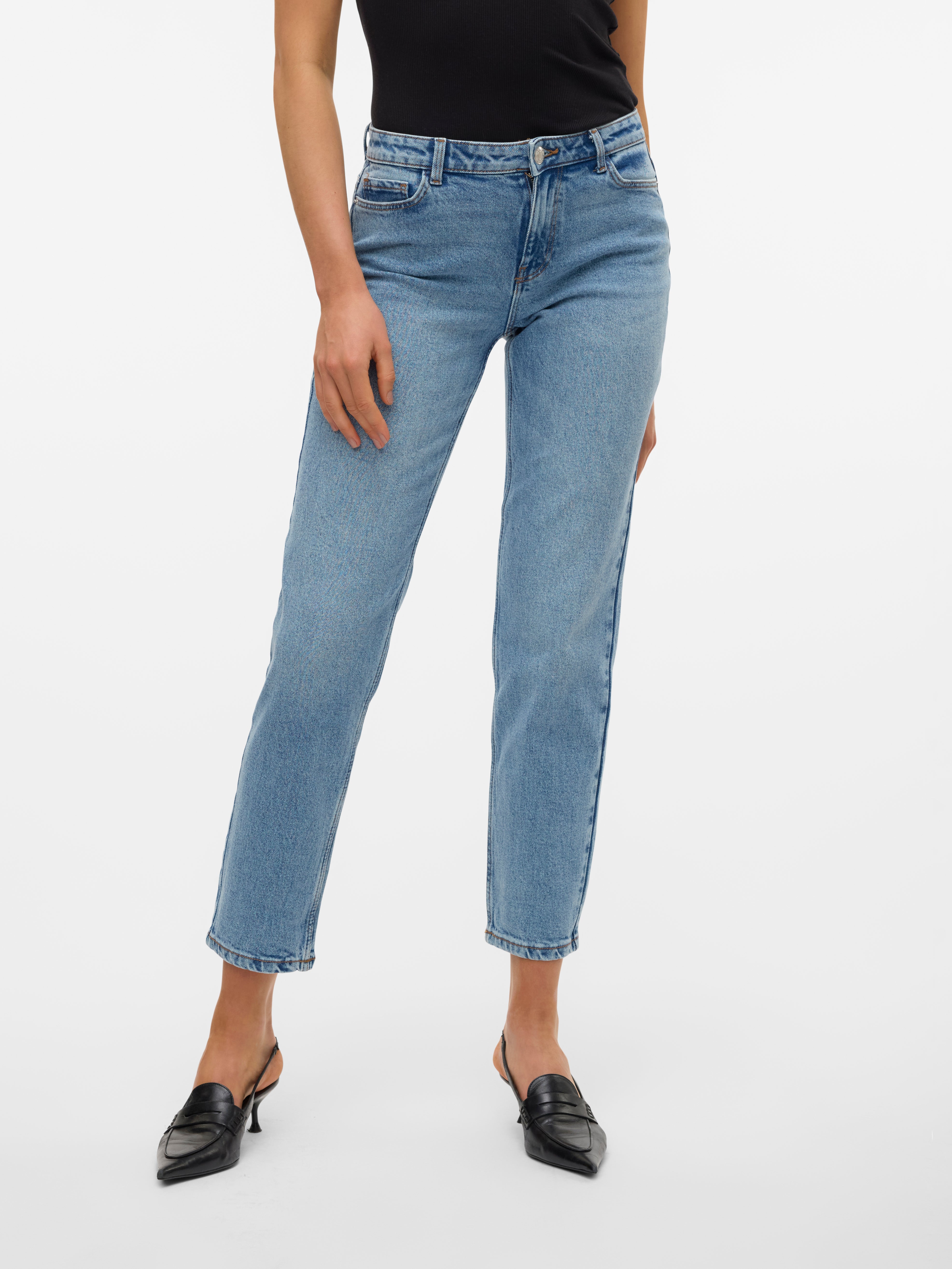 VMKYLA Mid Rise Gerade geschnitten Jeans