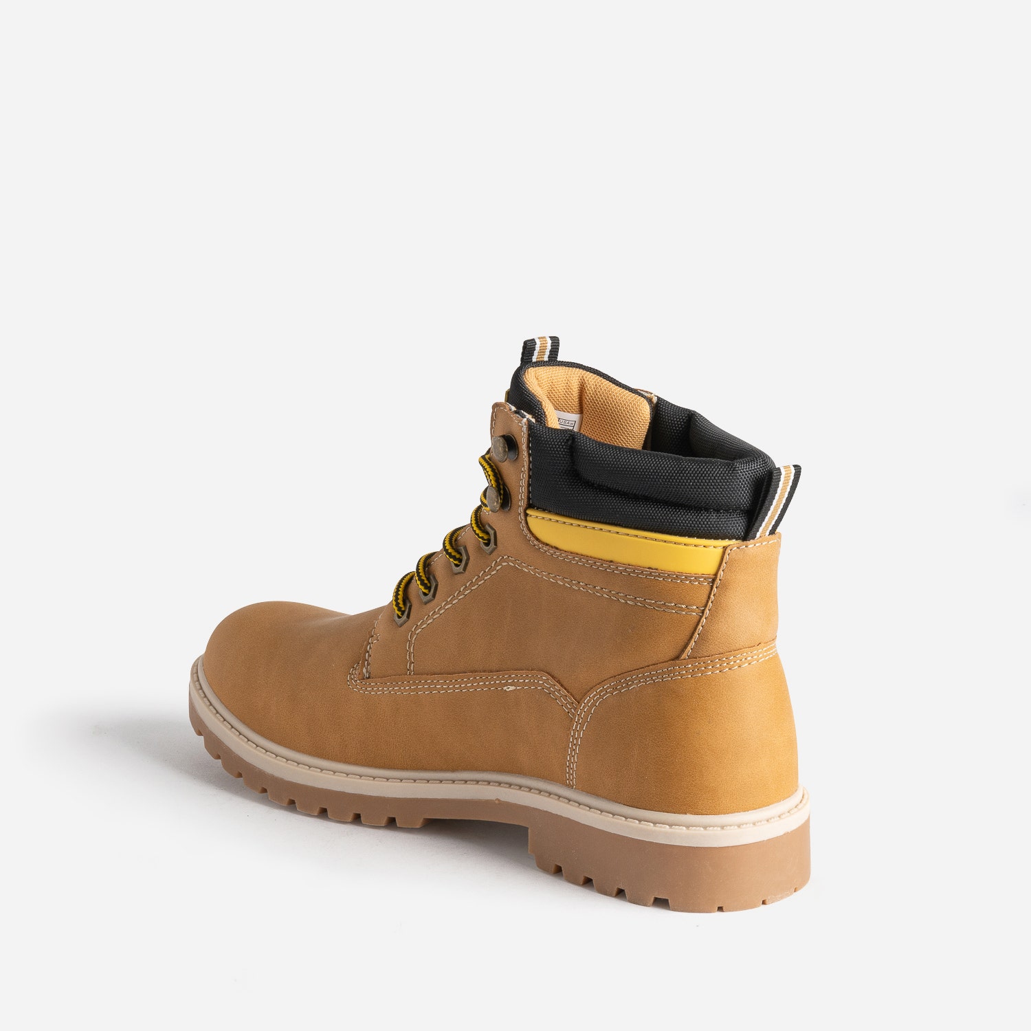 Boots à lacet SCHOTT camel semelle crantée