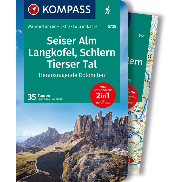 KOMPASS WANDERFÜHRER SEISER ALM, LANGKOFEL, SCHLERN