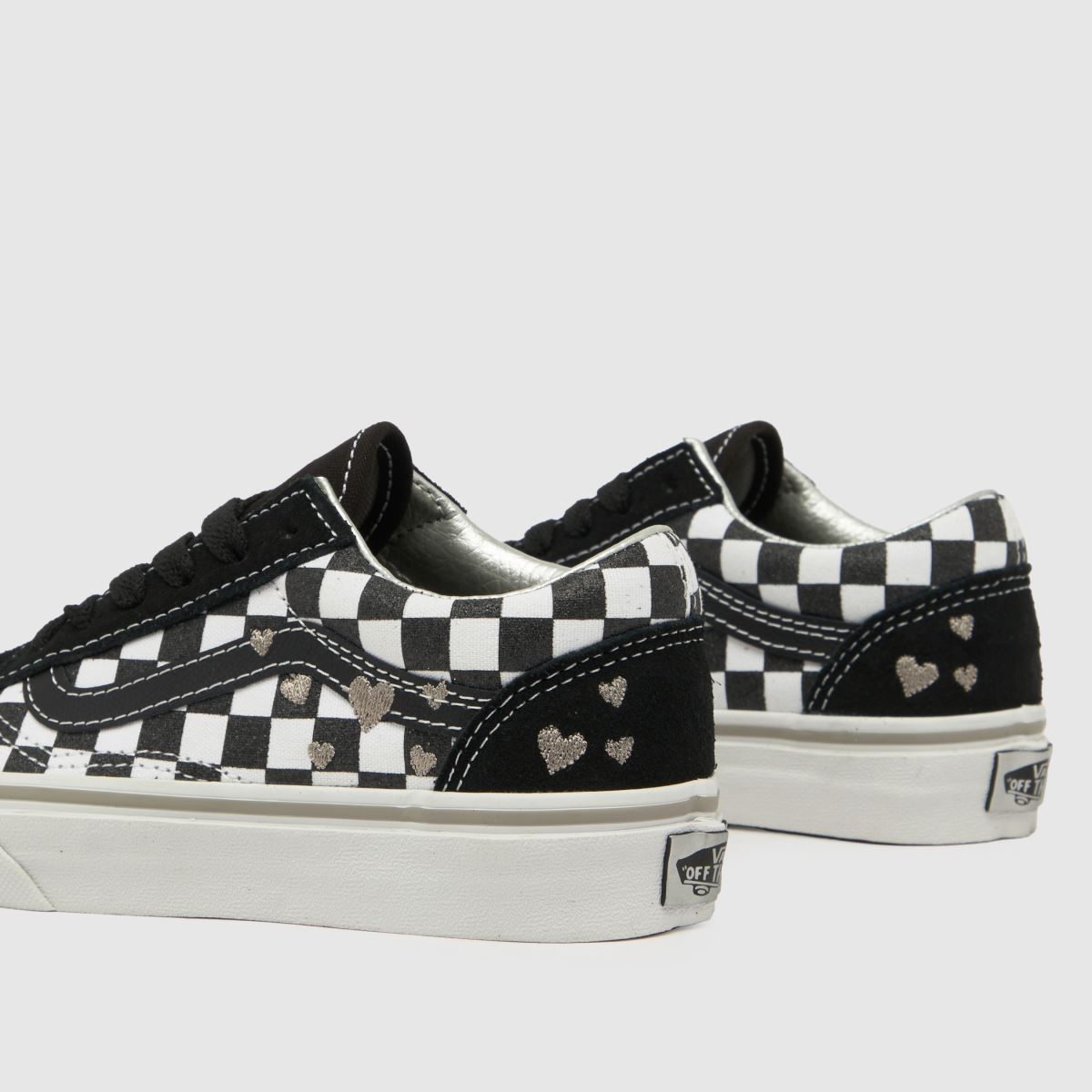 Vans fekete és ezüst old skool lány junior edzőcipő