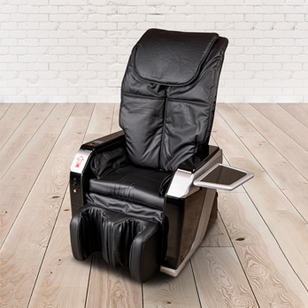 PureHaven Münz-Massage-Sessel 118x76x76 cm 6 Massagearten Rücken- Fuß- & Gesäßmassage einfache Bedienung energiesparend hochwertiges PU Leder Schwarz