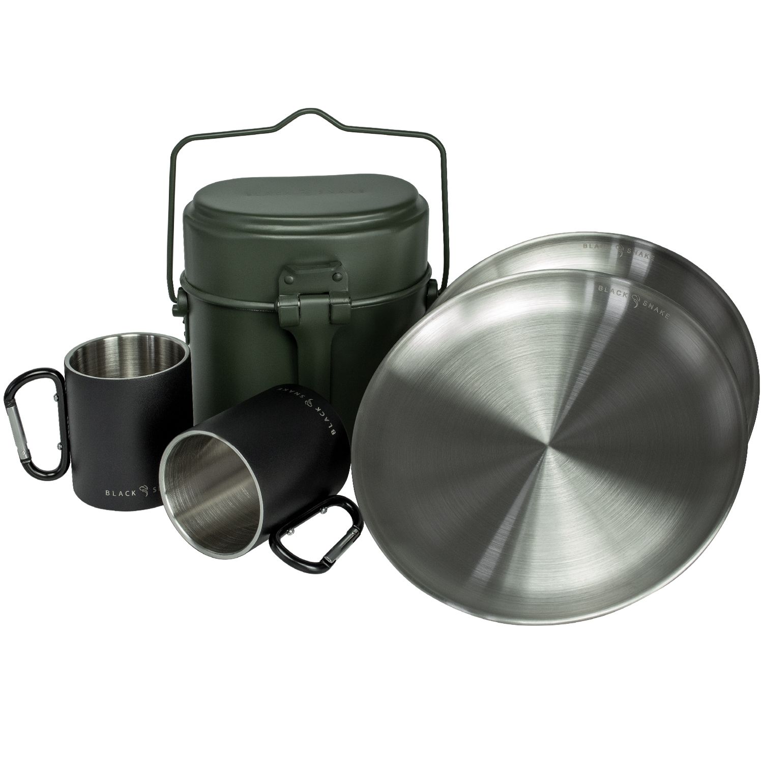 Black Snake 5-teiliges Karbiner Campingkochgeschirr Set