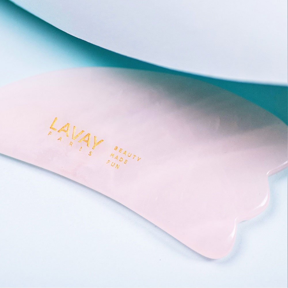 LAVAY Paris Beauty-Tools Gua Sha – Sculpting tool – Rosenquartz