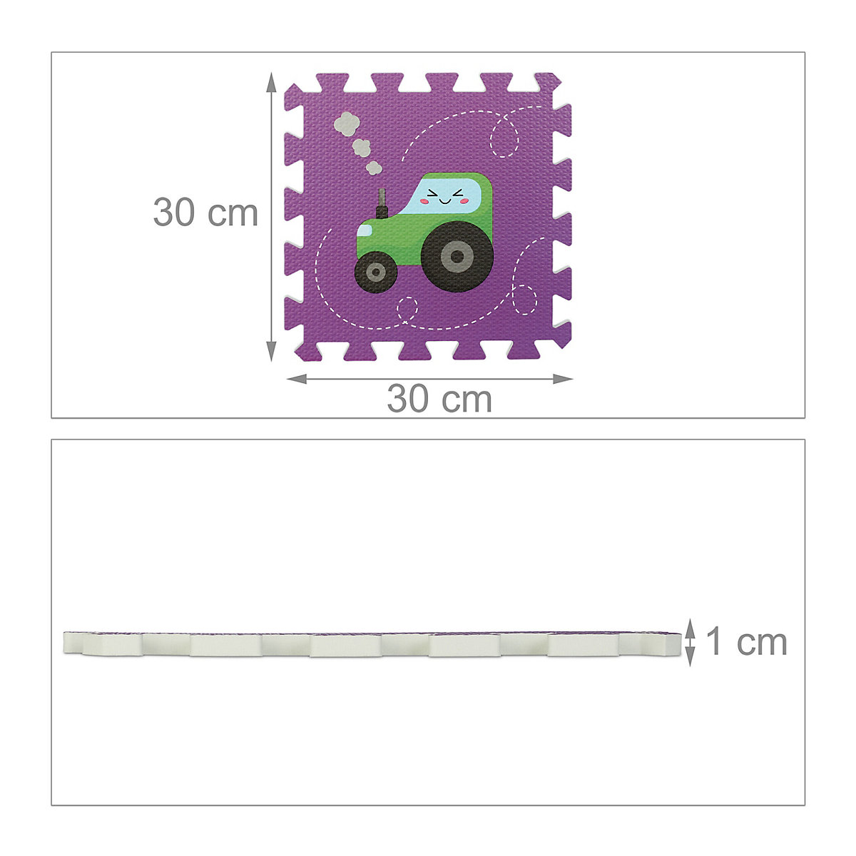 Puzzlematte mit Fahrzeugen