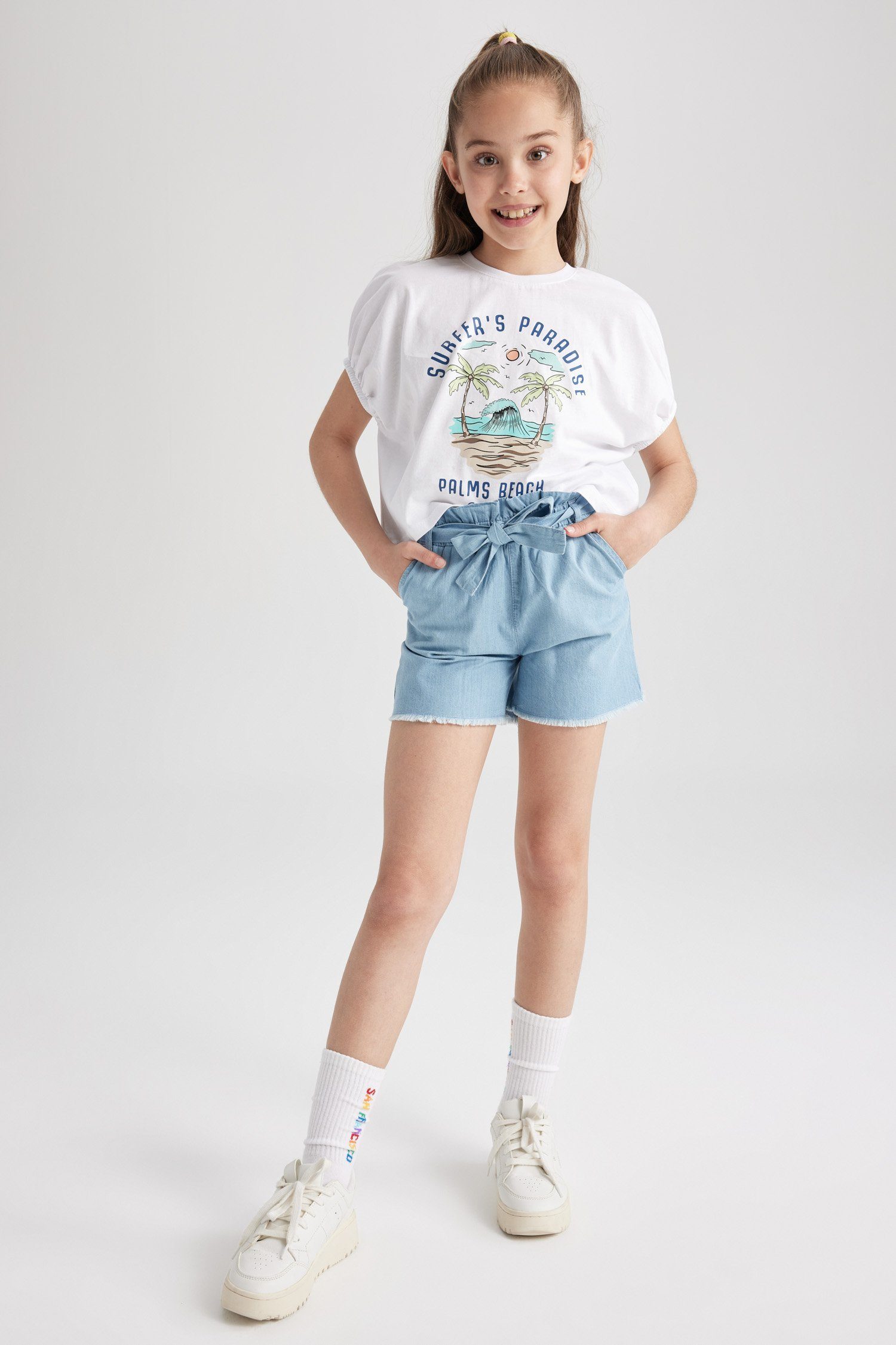 DeFacto Jeansshorts Mädchen Jeansshorts RELAX FIT