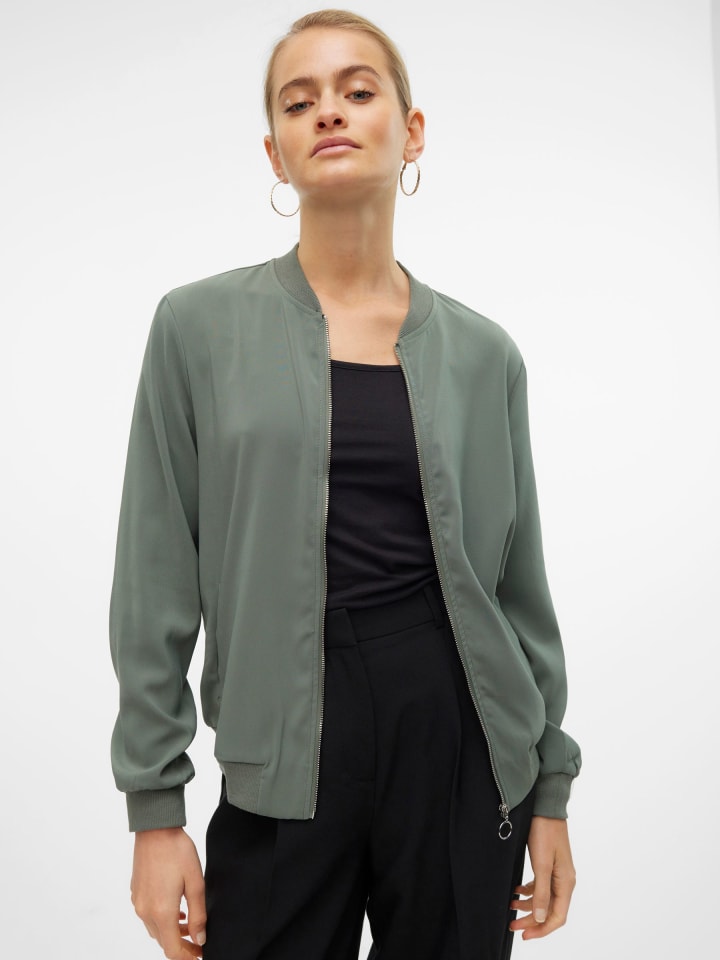 Vero Moda Leichte Bomber Jacke für Alltagslook Dünner Blouson in Grün-2 günstig kaufen