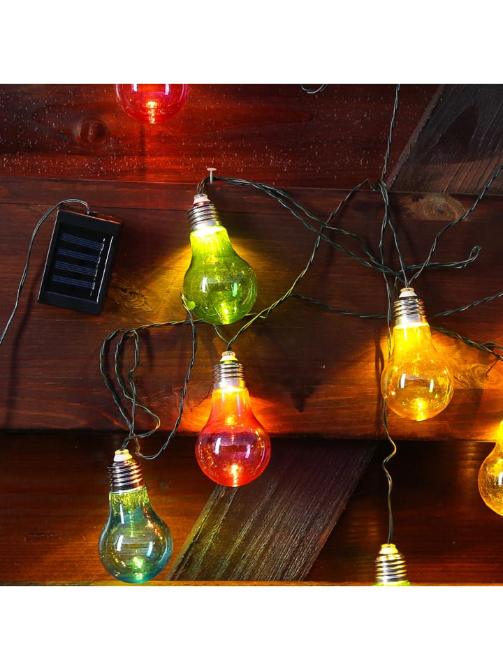MARELIDA LED Solar Lichterkette 10 Glühbirnen in bunt - L: 4,5m günstig kaufen onesize