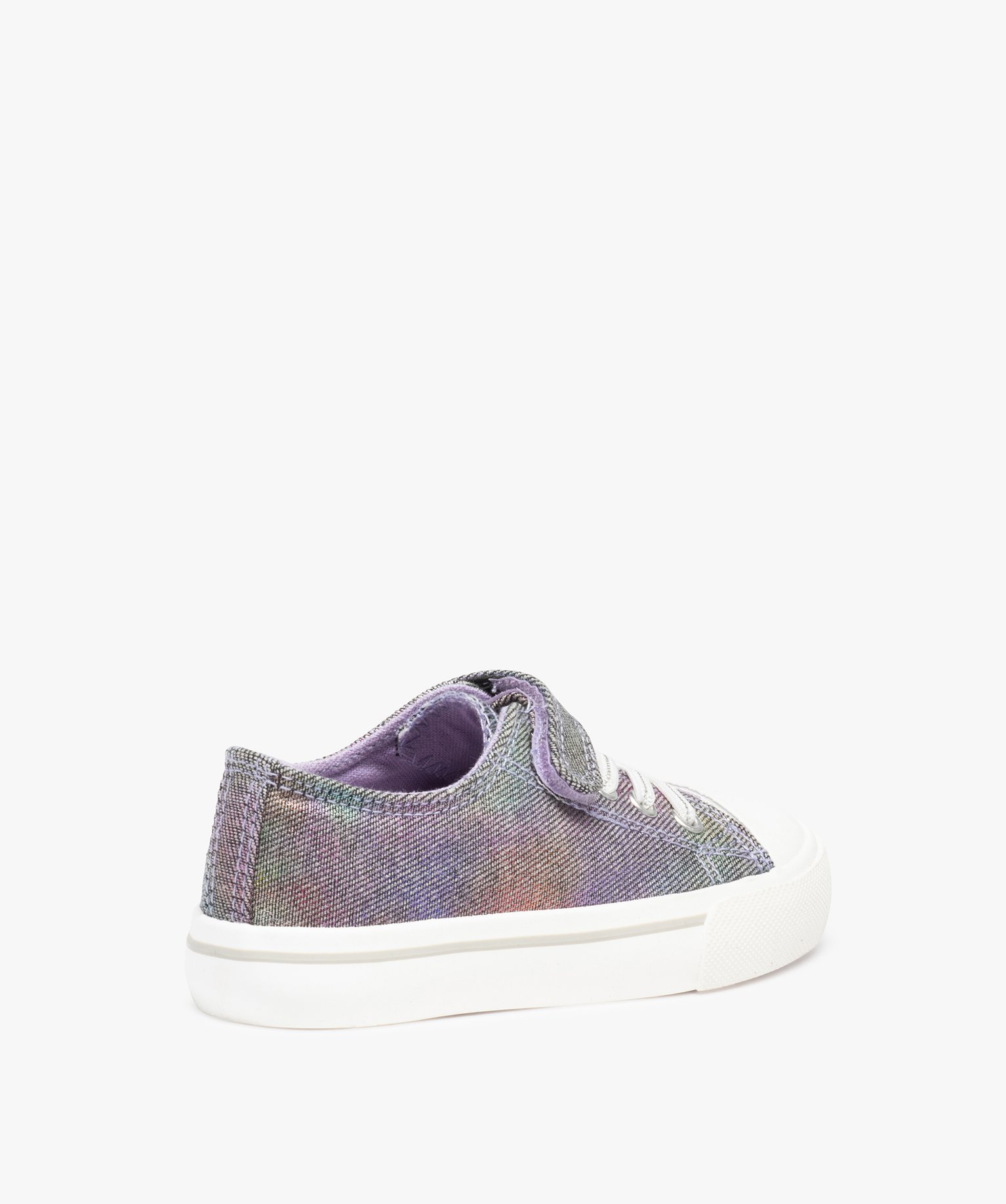 Baskets fille en toile irisée et bout renforcé bleu | GEMO