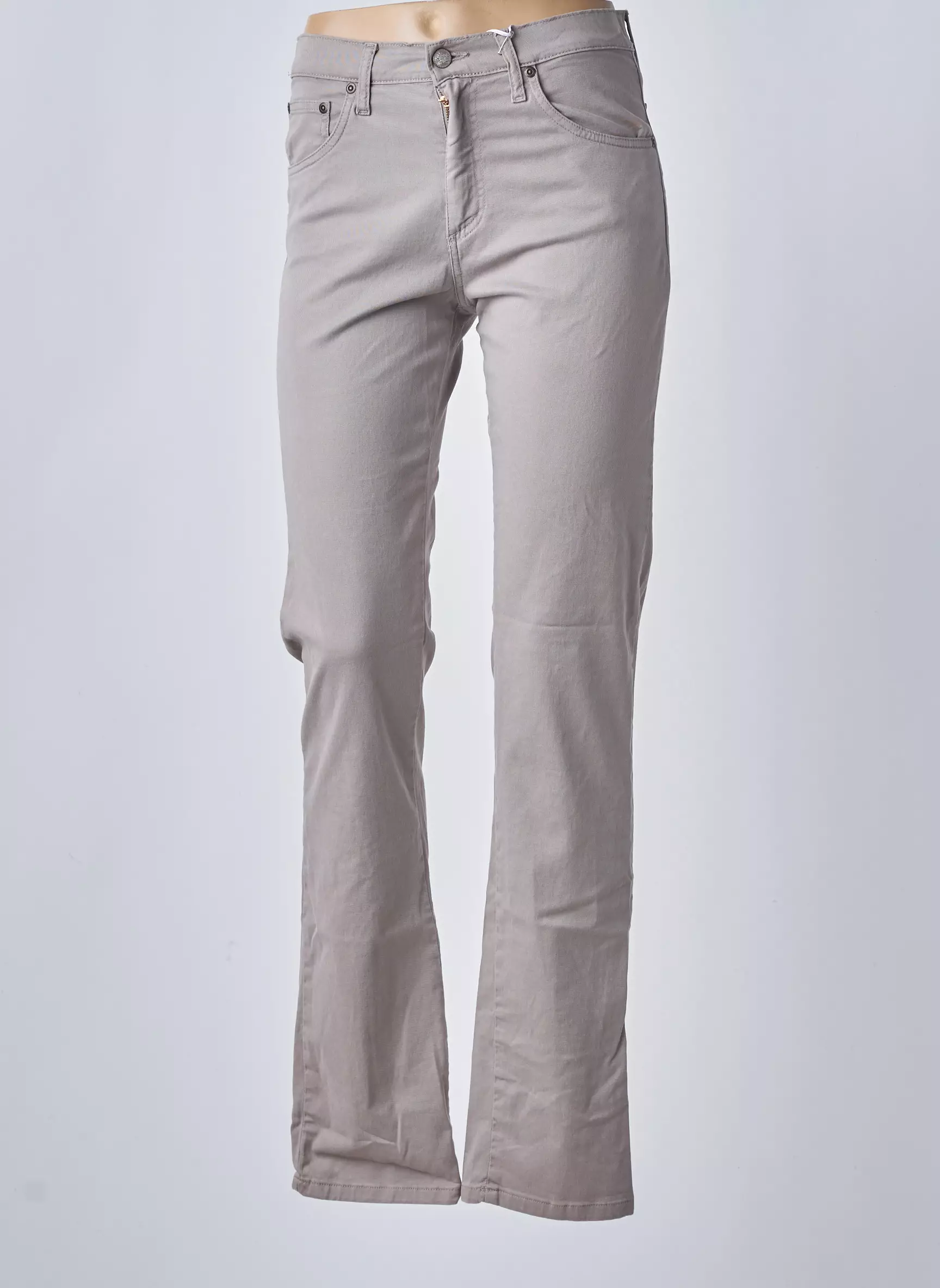 Desgaste Pantalons Droits Femme couleur gris