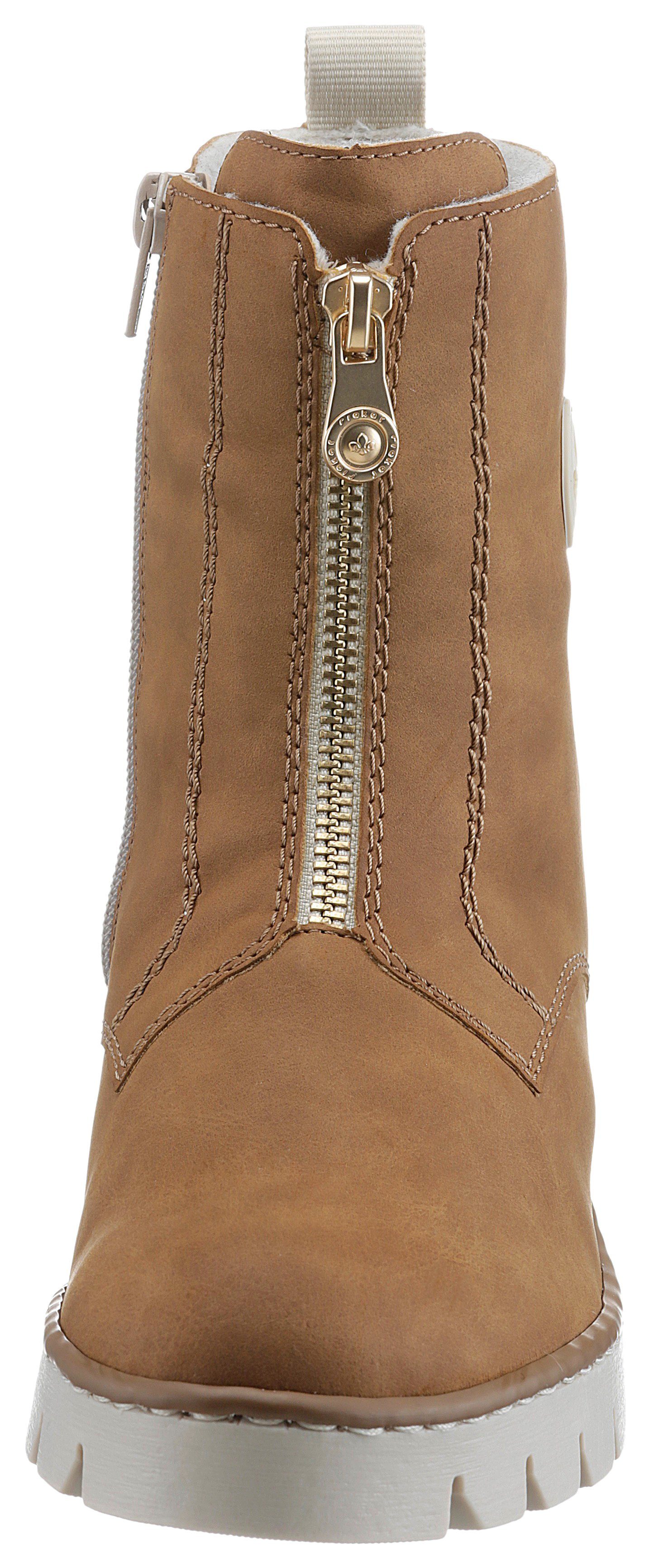 Rieker Stiefelette mit Front-Reißverschluss; schmale Form