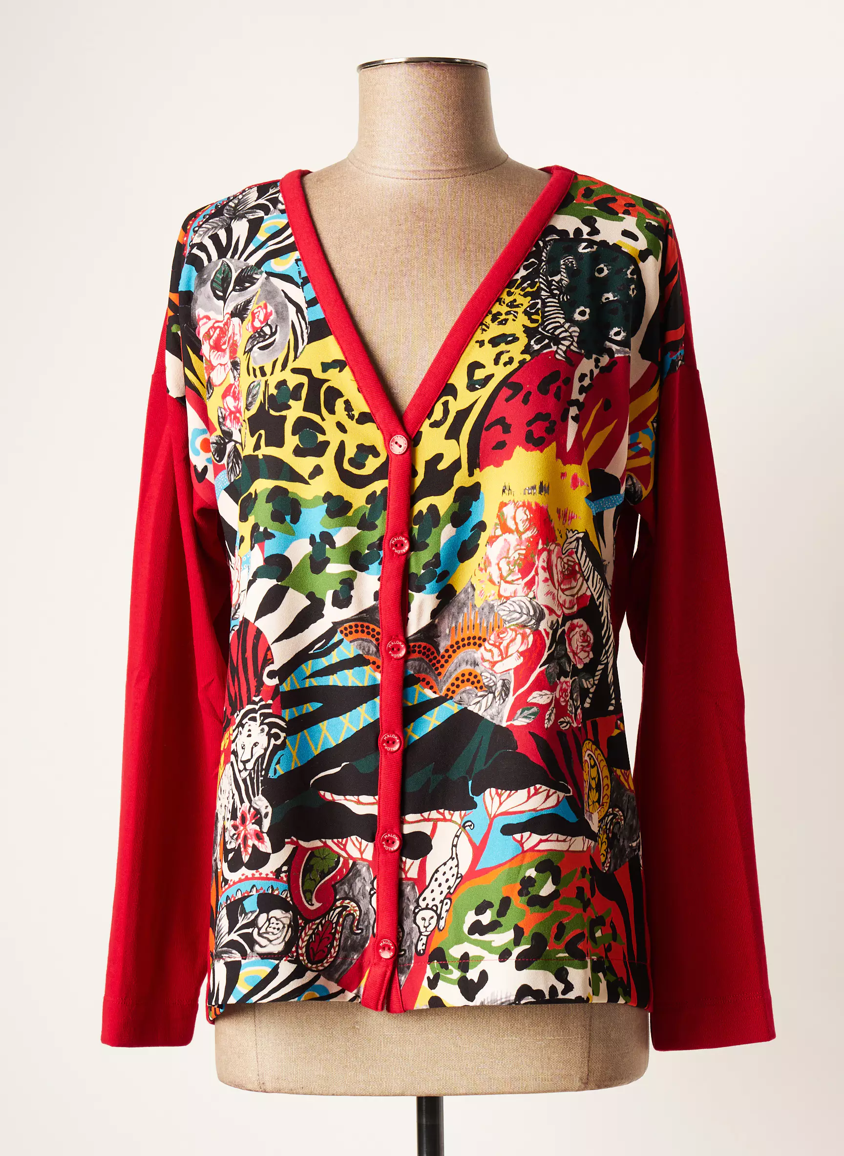 Maloka Cardigans Femme couleur rouge