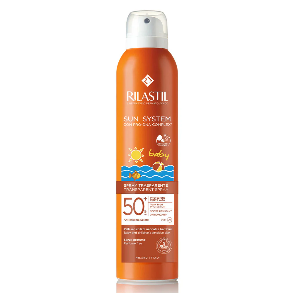 Sun System Baby Spray Trasparente SPF50+ - Spray solare corpo alta prot., Prodotti per Bambini